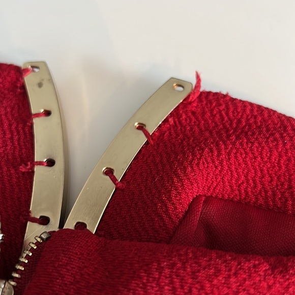 Strapless red midi a’gaci dress - Picture 5 of 5